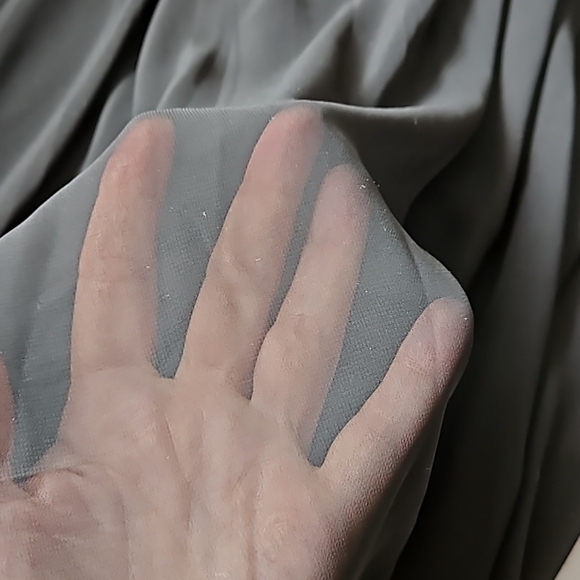 Connected Apparel strapless black chiffon midi dress ties around neck Size 12 - Picture 10 of 16